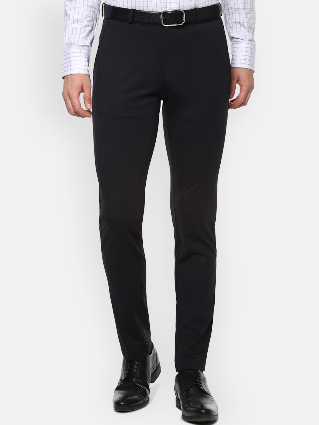 

Van Heusen Men Black Slim Fit Formal Trousers