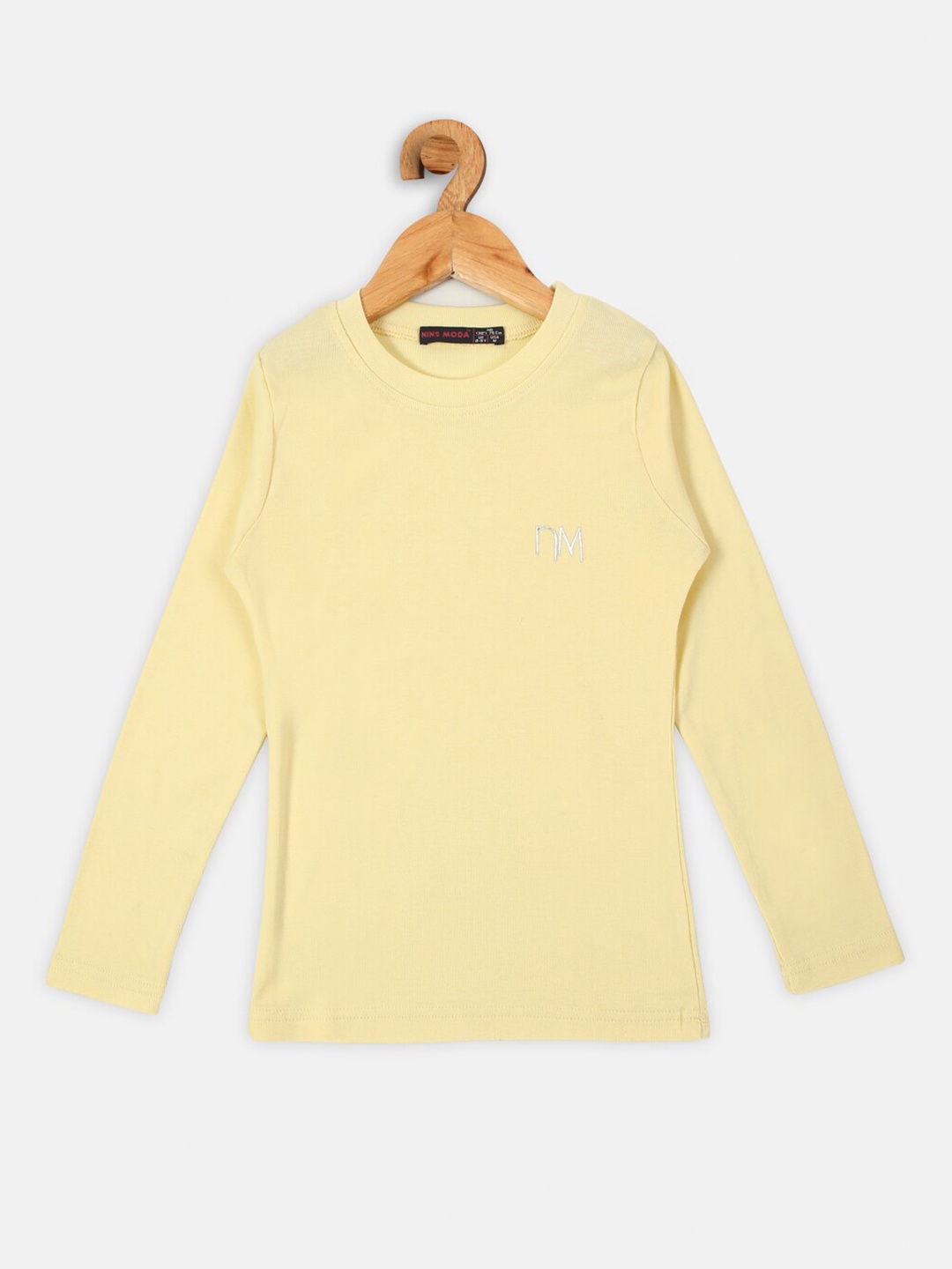 

Nins Moda Yellow Solid Regular Top