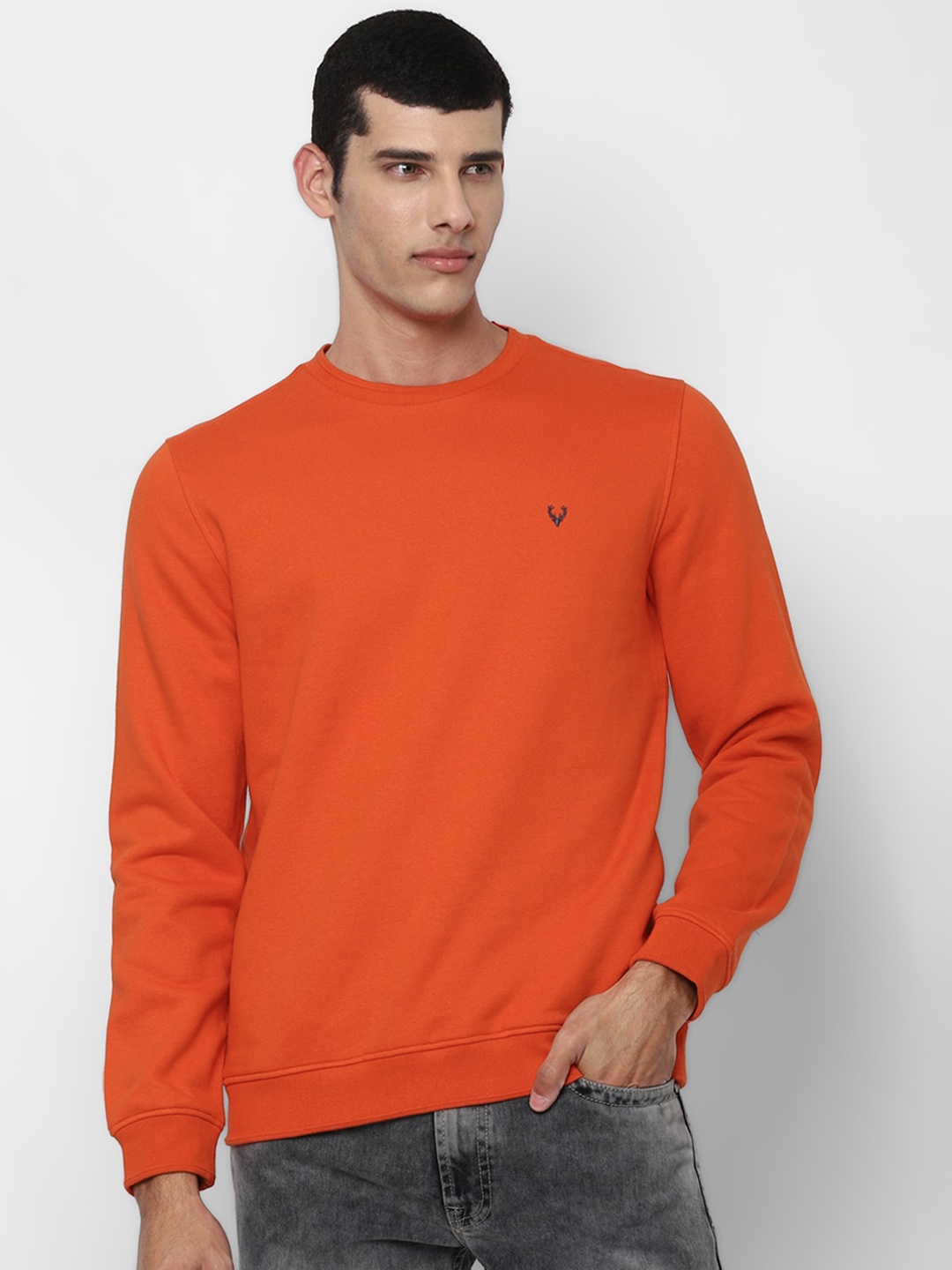 

Allen Solly Men Orange Sweatshirt