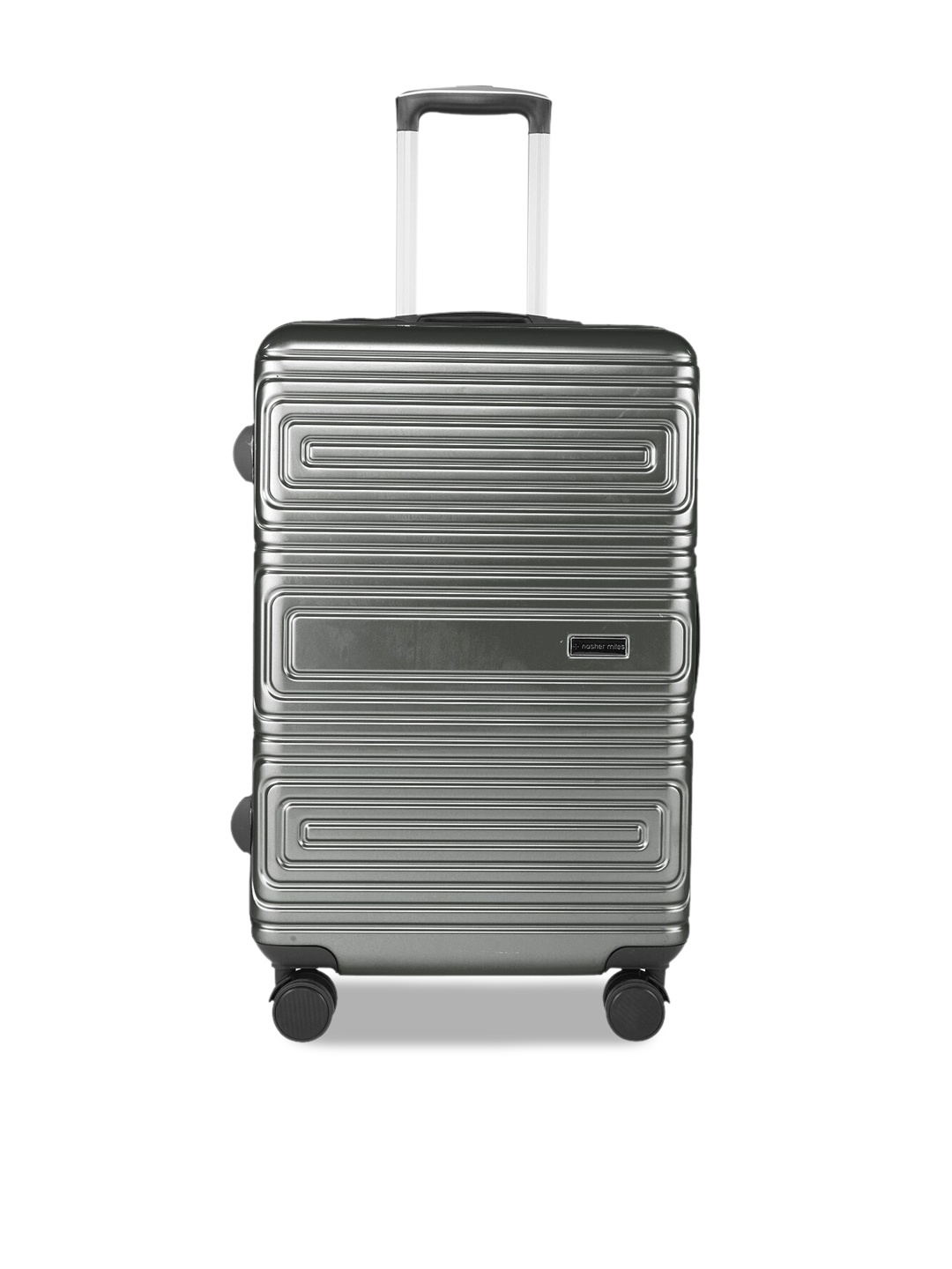 

Nasher Miles Grey Solid Hard-Sided Large Trolley Suitcase