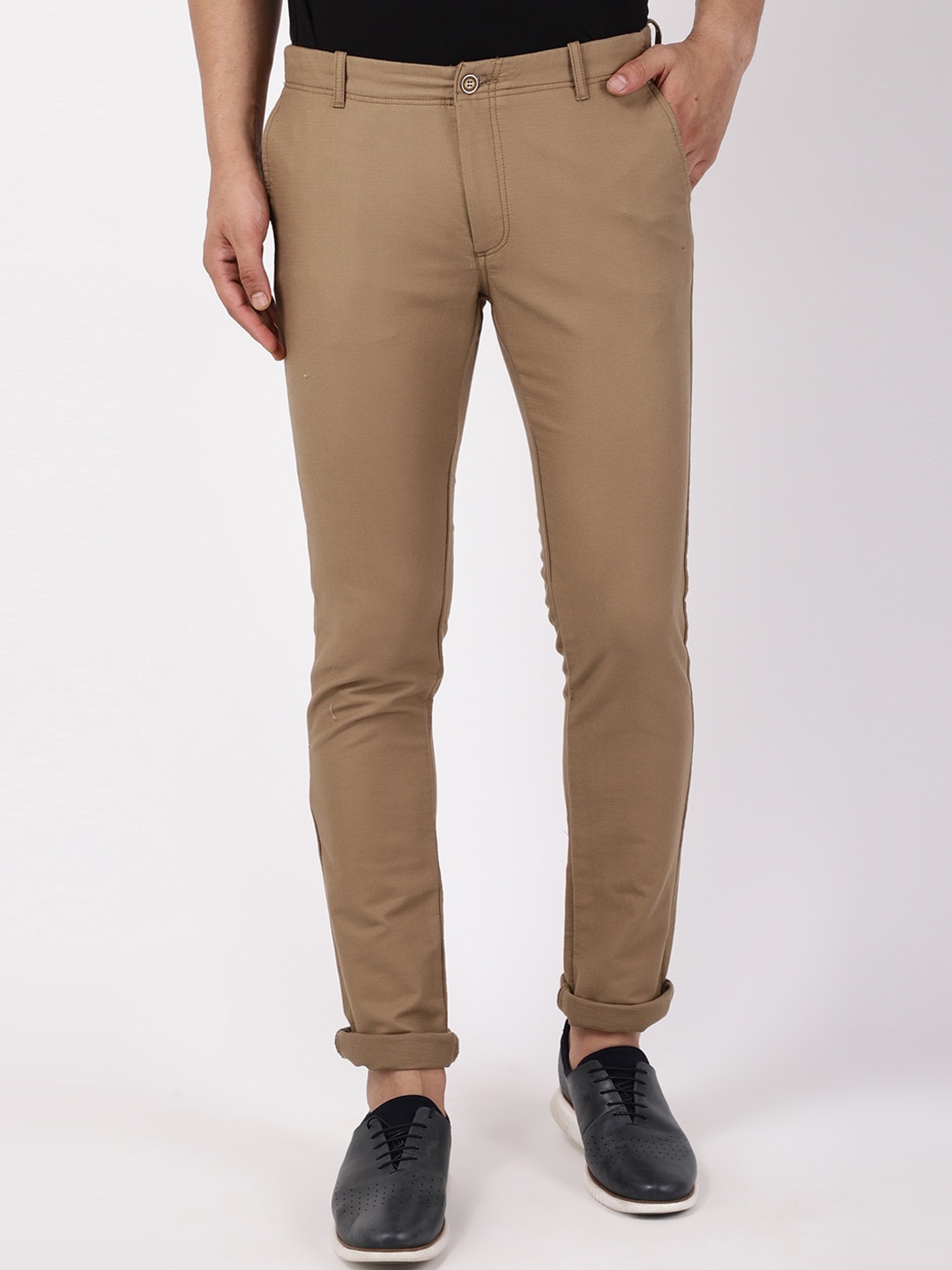 

Blackberrys Men Khaki B-91 Skinny Fit Trousers