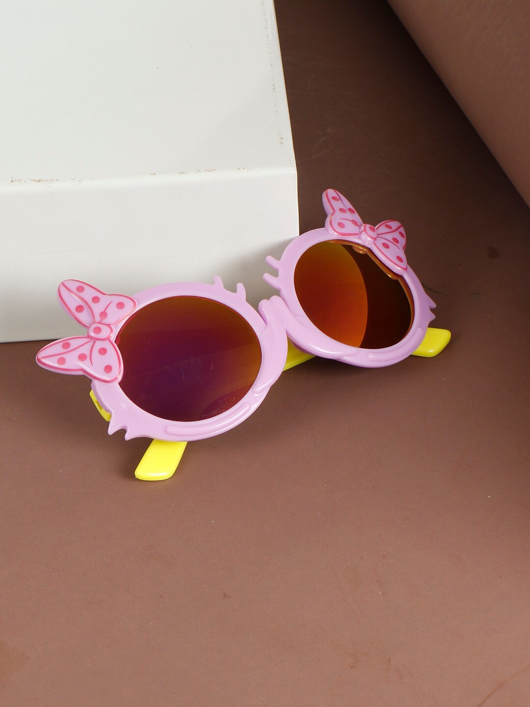 

PASSION PETALS Kids Purple Lens & Yellow Round Sunglasses with UV Protected Lens