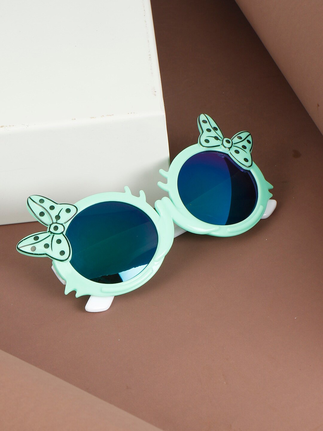 

PASSION PETALS Unisex Kids Blue Lens & Green Cateye Sunglasses with UV Protected Lens, Sea green