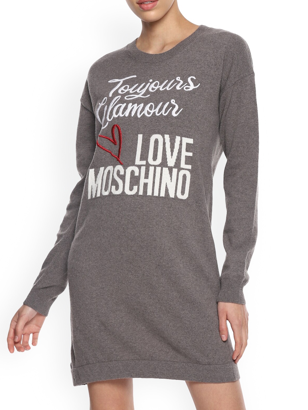 

LOVE MOSCHINO Grey T-shirt Dress