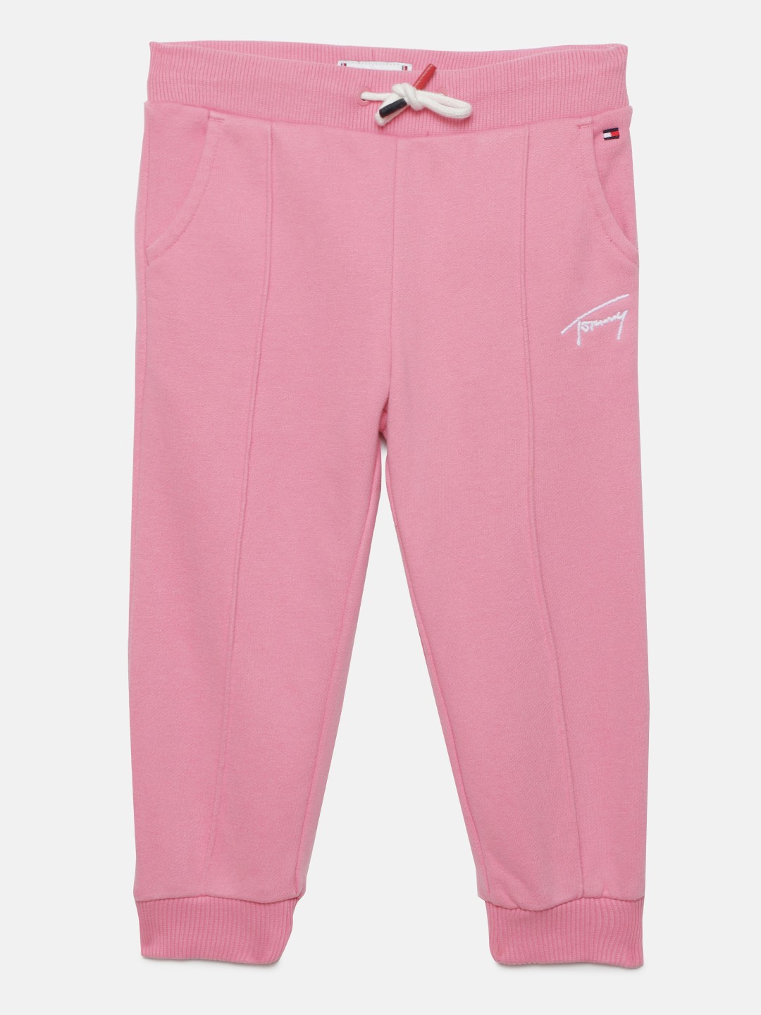 

Tommy Hilfiger Girls Pink Slim Signature Joggers