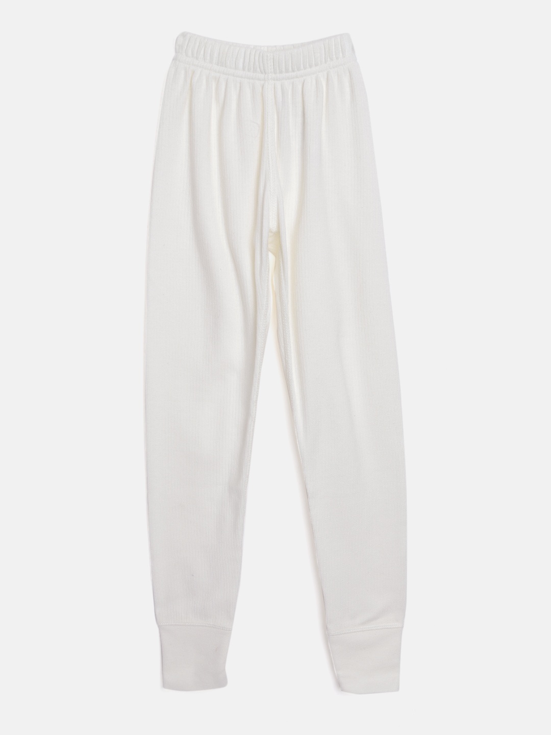 

Jockey Kids Off-White Combed Cotton Solid Thermal Bottoms