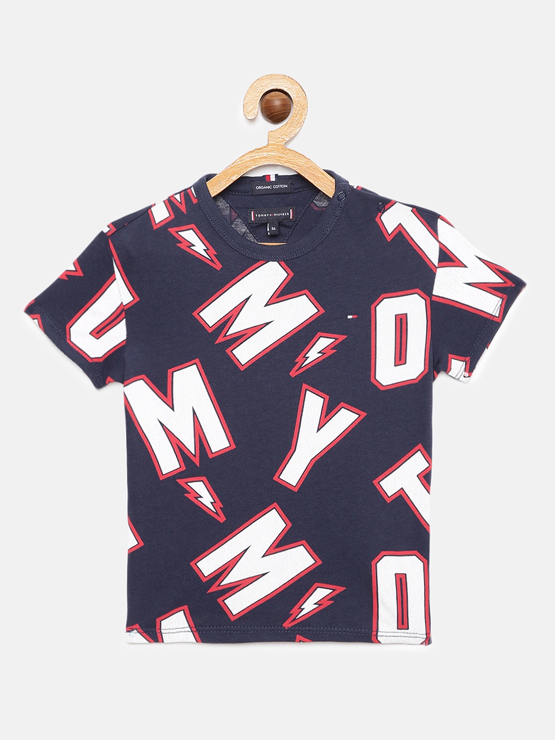 

Tommy Hilfiger Boys Navy Blue Brand Logo Printed T-shirt