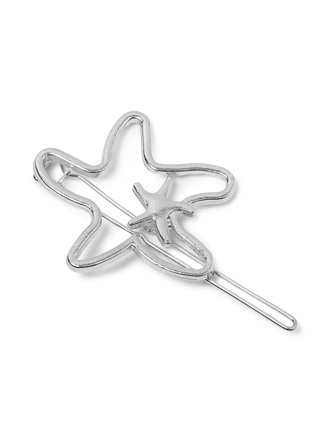 

FOREVER 21 Women Silver-Toned Star Fish Hair Pin