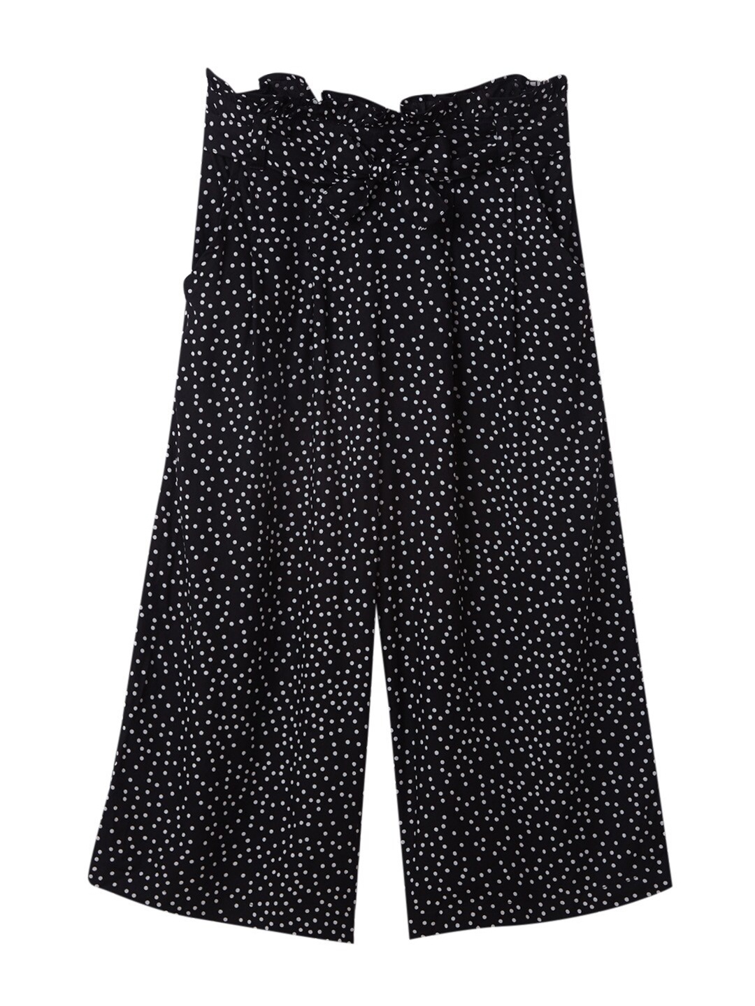 

Cub McPaws Girls Black & White Printed Palazzos