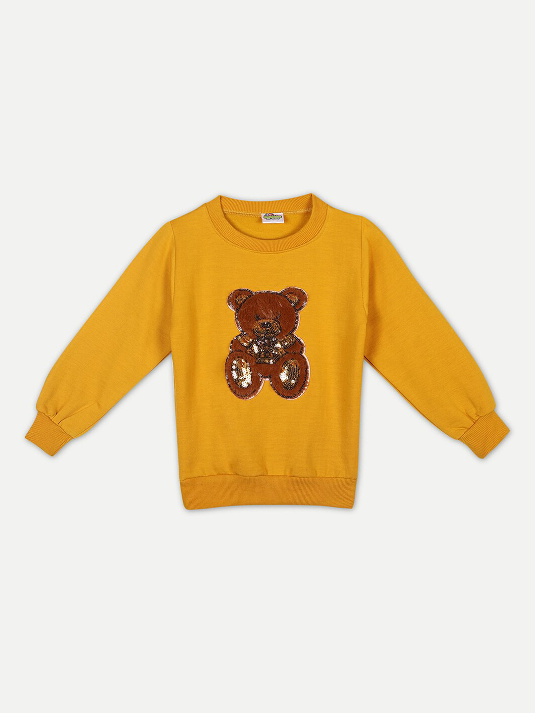

Cutiekins Unisex Kids Mustard Printed Sweatshirt