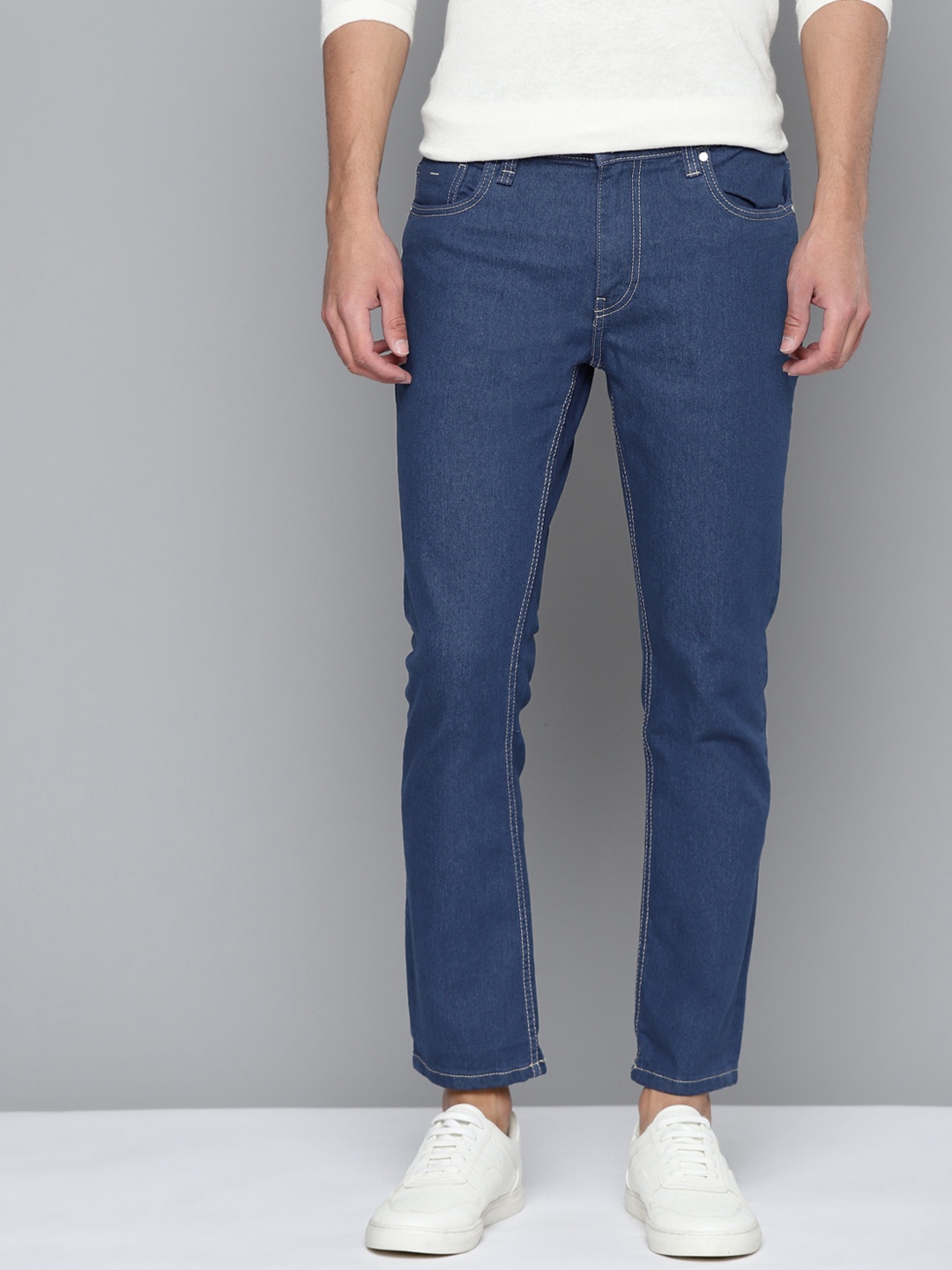 

Mast & Harbour Men Navy Blue Skinny Fit Stretchable Jeans