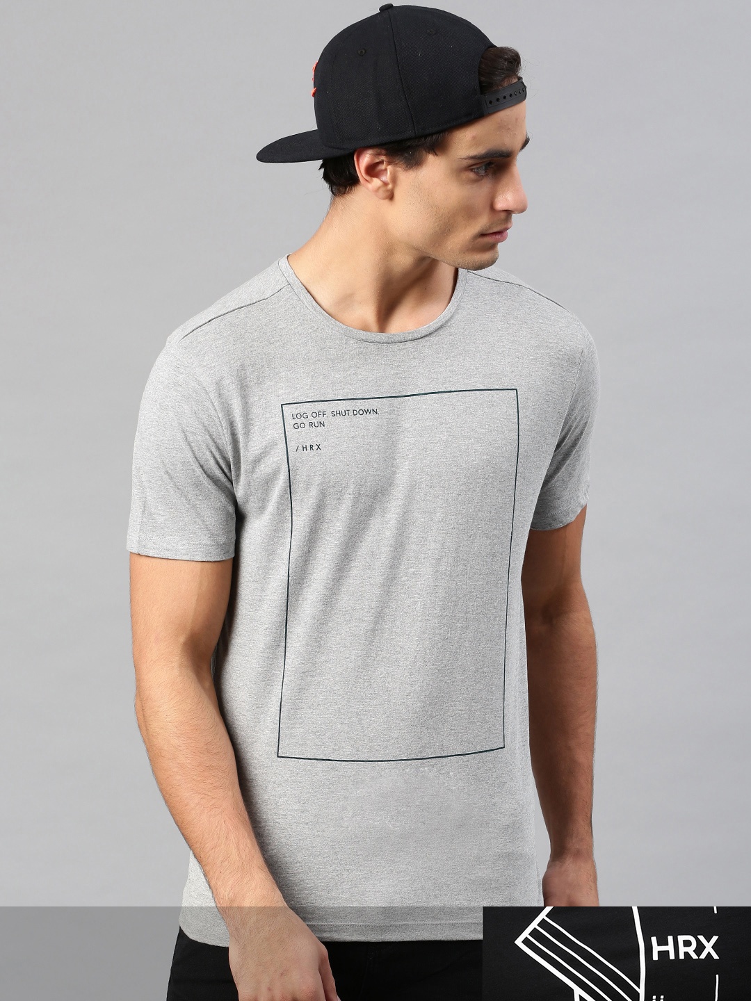 

HRX by Hrithik Roshan Men Pack of 2 Printed Pure Cotton T-shirt, Black