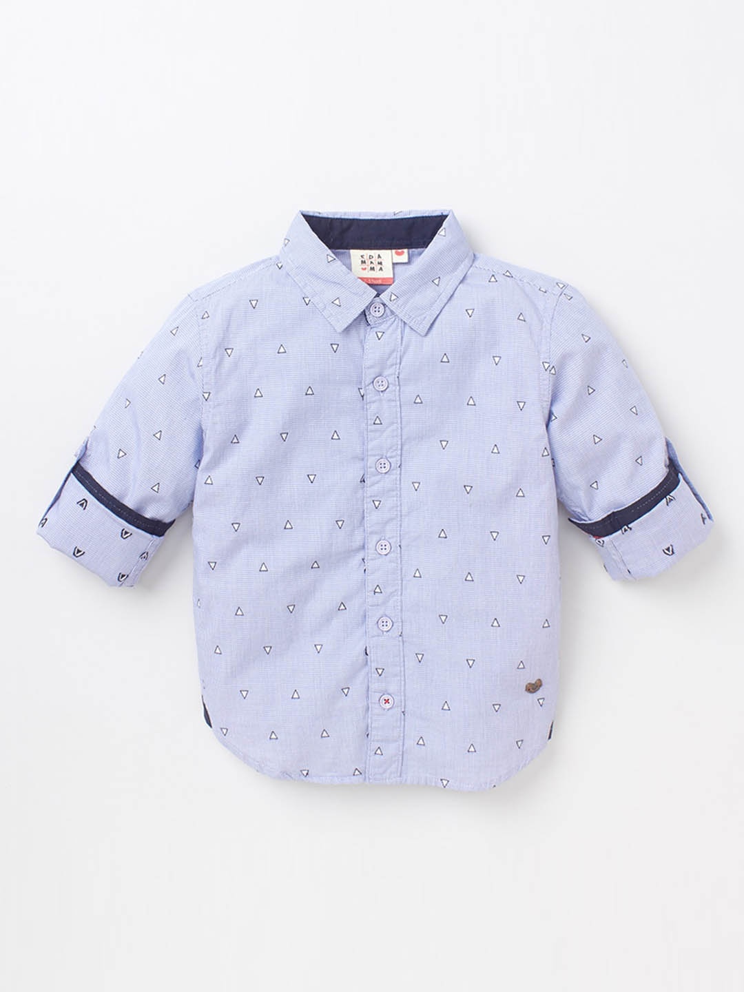 

Ed-a-Mamma Boys Blue Premium Opaque Printed Casual Shirt