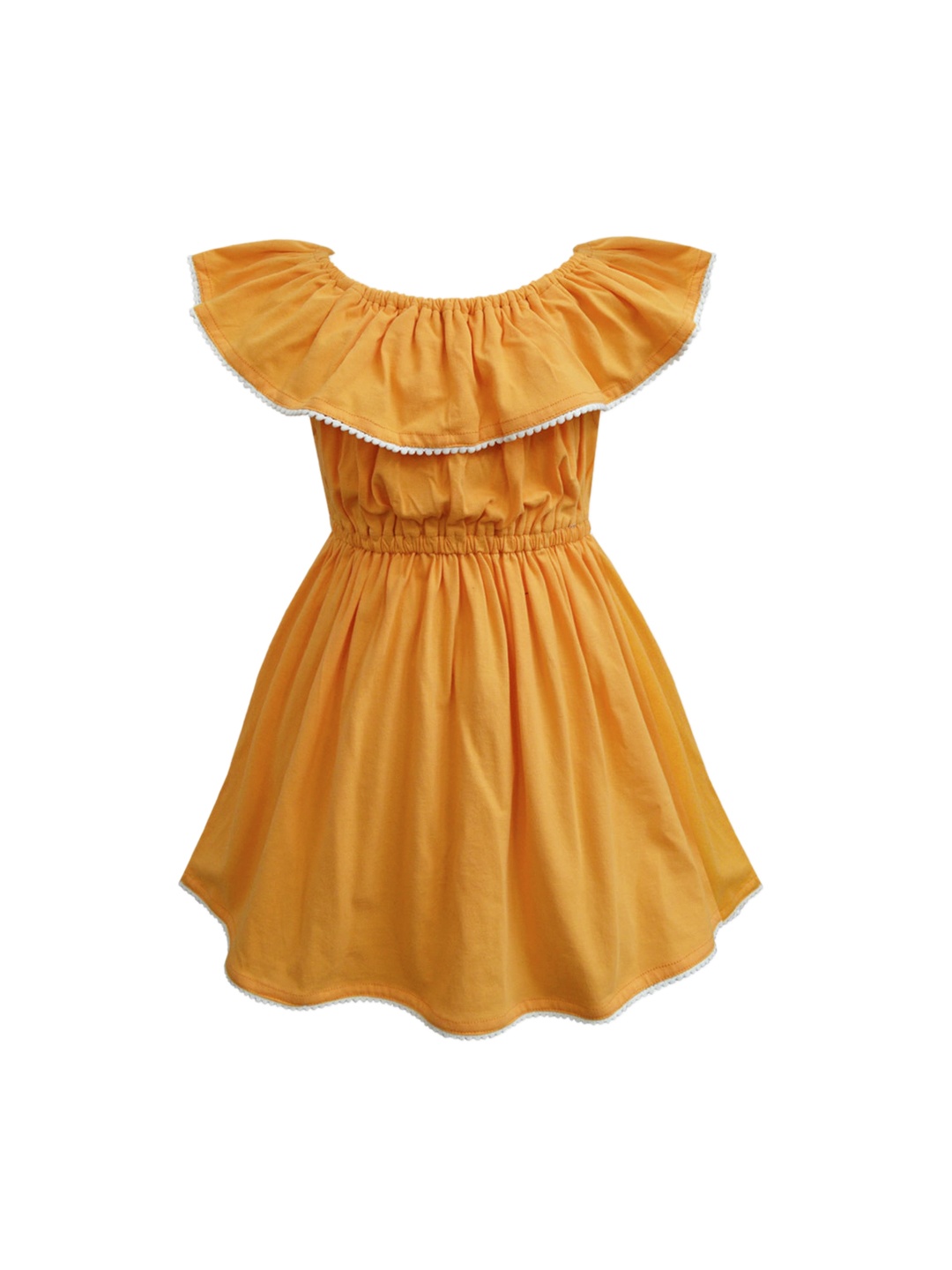 

A T U N Orange Off-Shoulder Dress