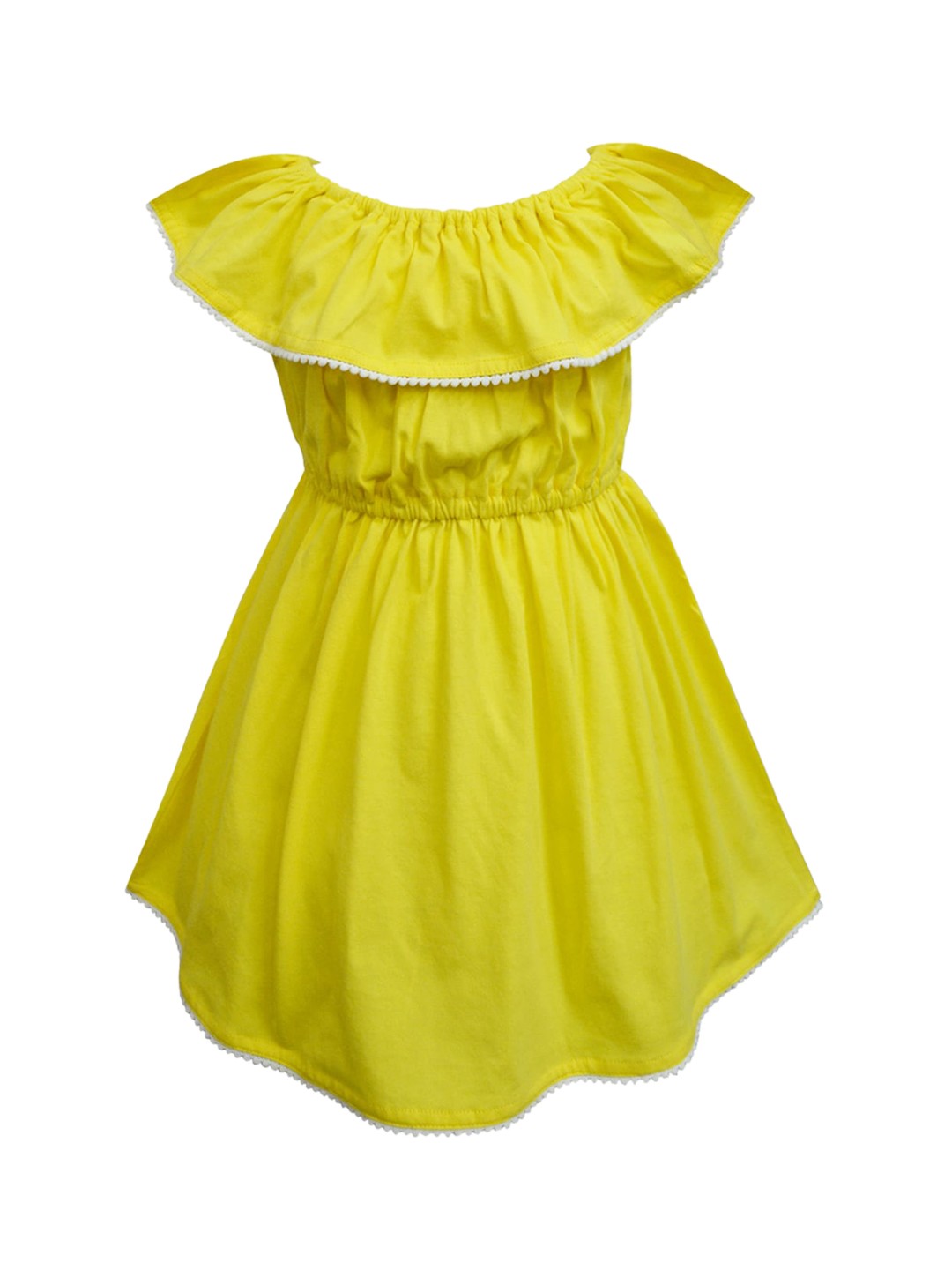 

A.T.U.N. Girls Yellow Cotton Fit and Flare Dress