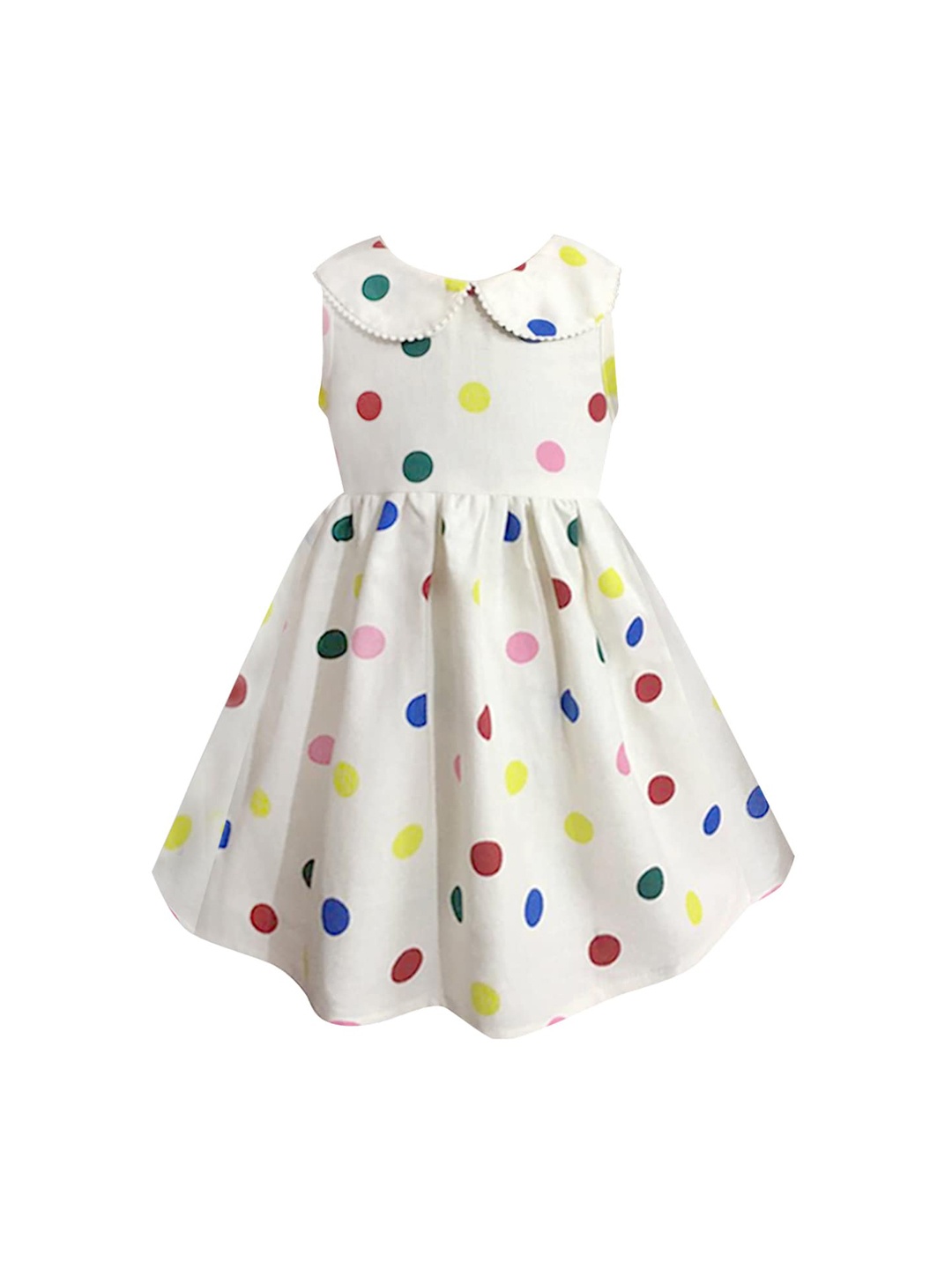 

A T U N Off White Peter Pan Collar Dress