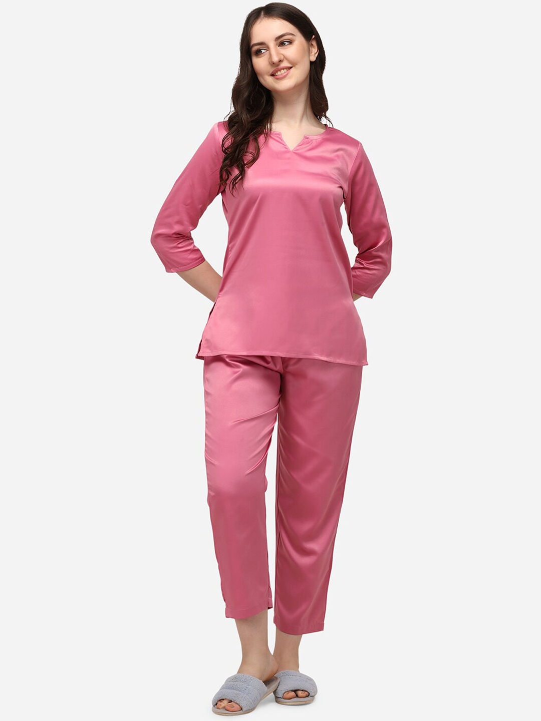 

Smarty Pants Women Pink Night suit