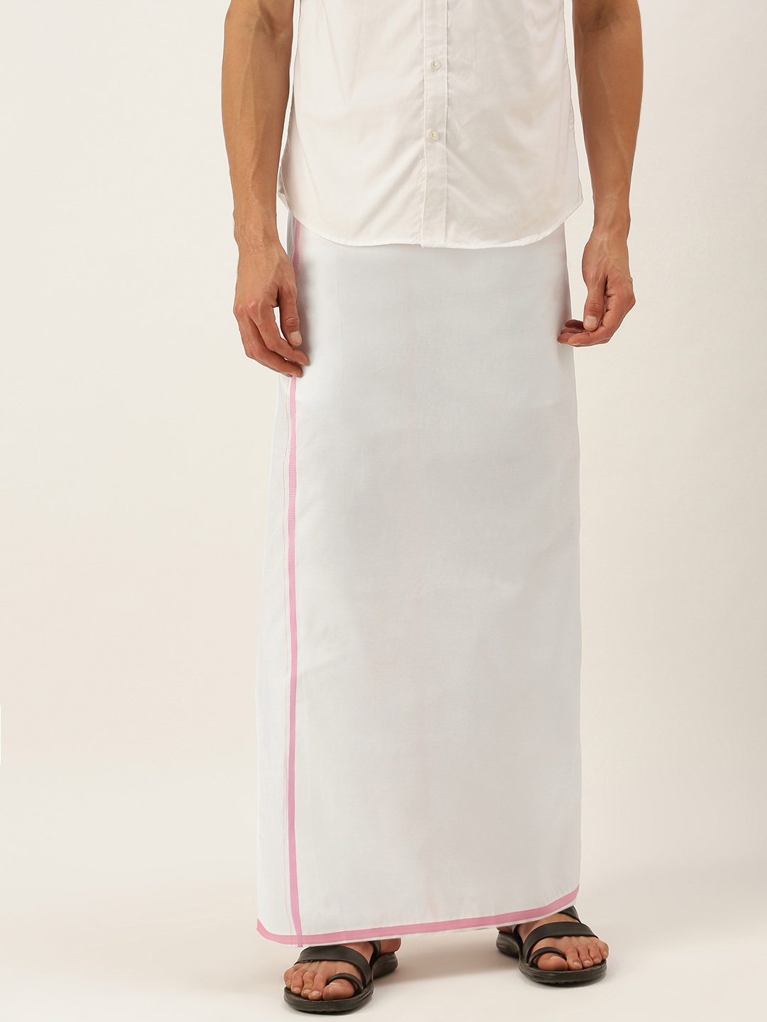 

SELVAMAGAN White Pure Cotton Dhoti
