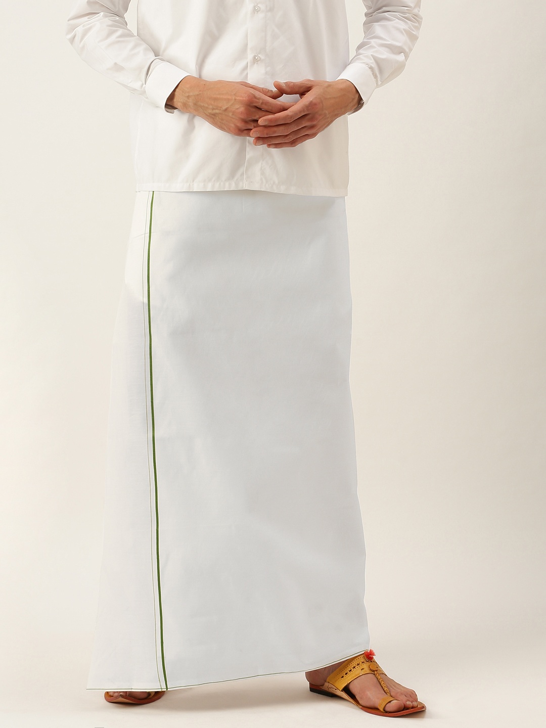 

SELVAMAGAN White Pure Cotton Dhoti