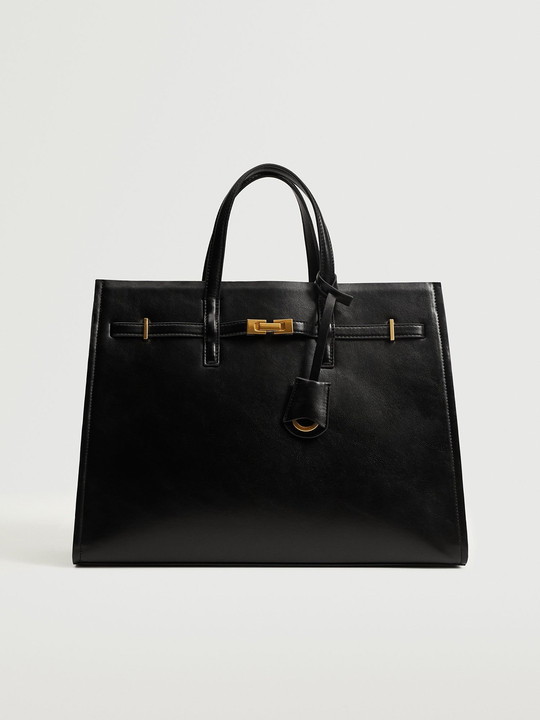 

MANGO Black Oversized Handheld Bag