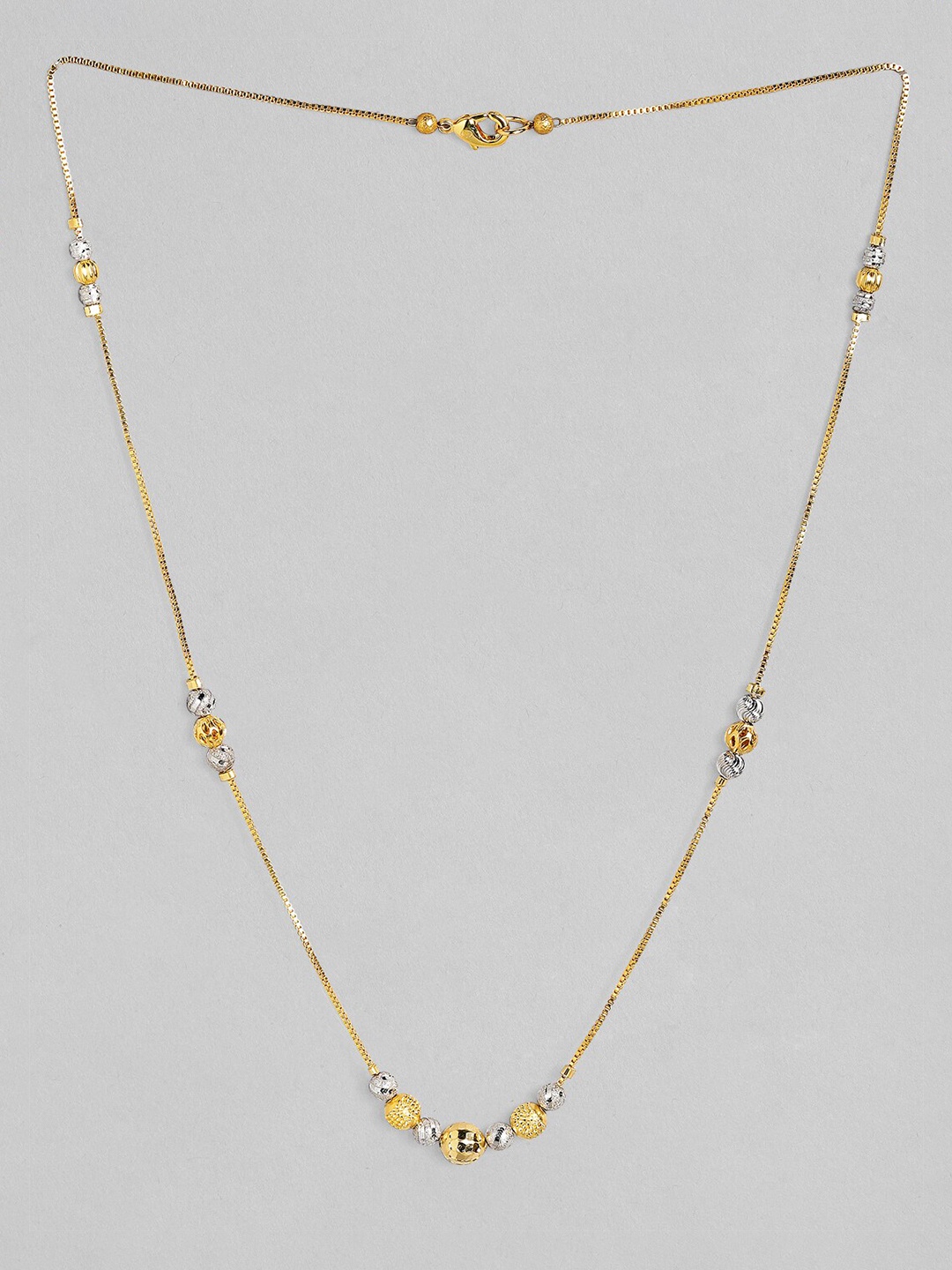 

Rubans Gold and Silver Plated Beaded Necklace