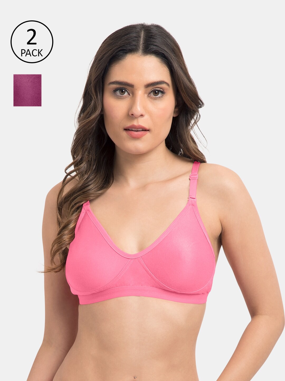 

Tweens Pack Of 2 Pink & Purple T-shirt Bra TW-9265-BPK-2PC