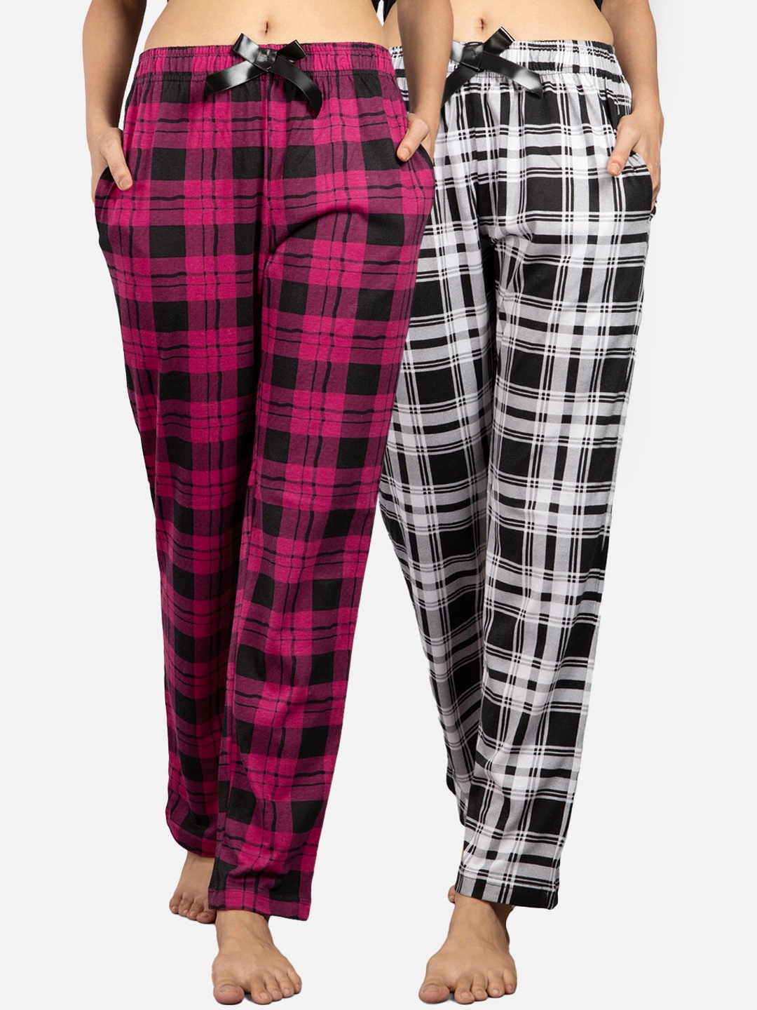 

Nite Flite Multi Colour Pack of 2 Monochrome Checks & Holiday Checked Lounge Pants