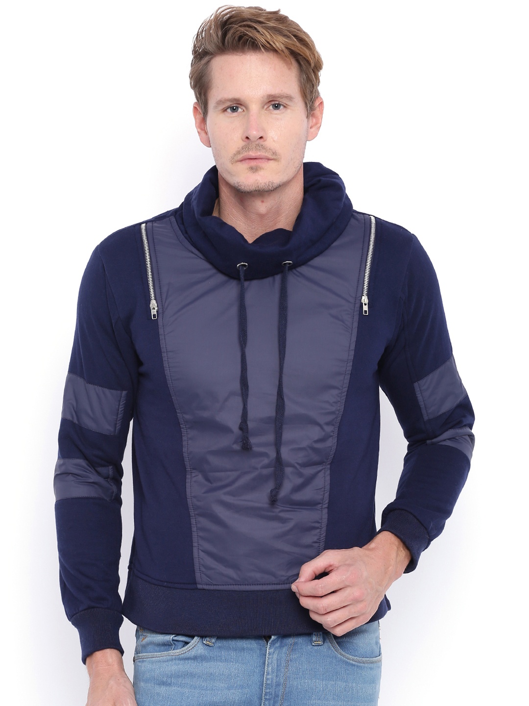 

Campus Sutra Blue Sweatshirt