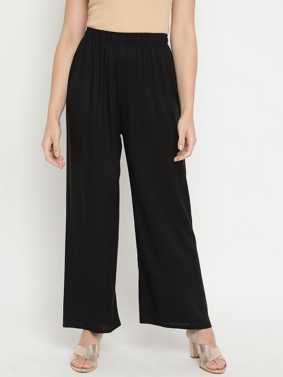 

V2 Value & Variety Women Black Knitted Ethnic Palazzos