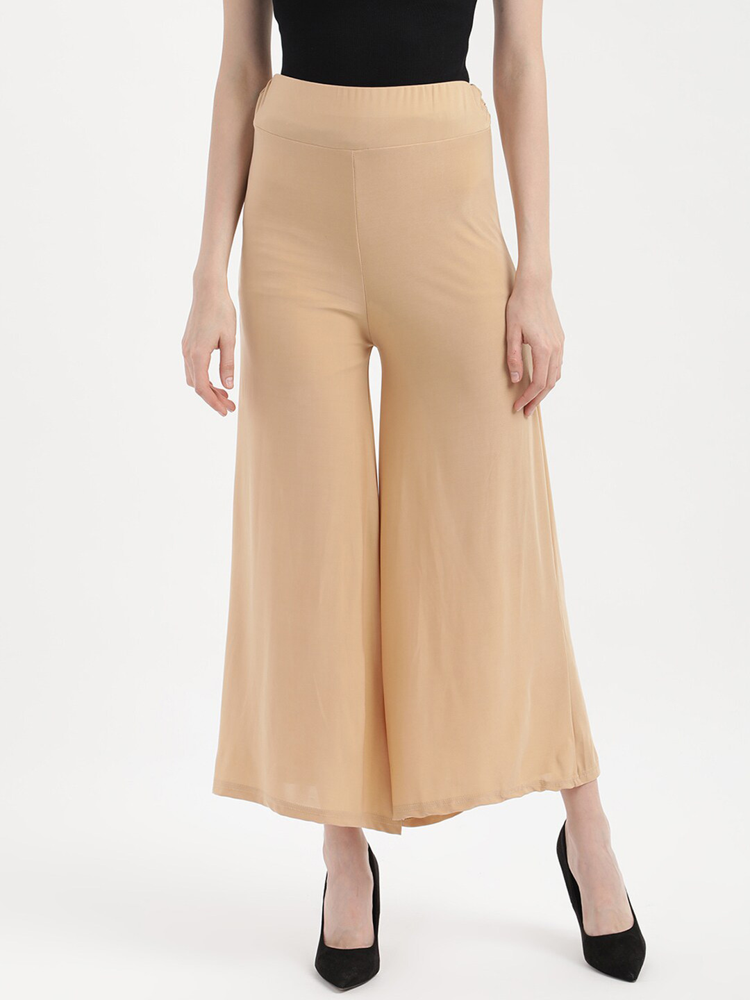

V2 Value & Variety Women Beige Solid Flared Palazzos