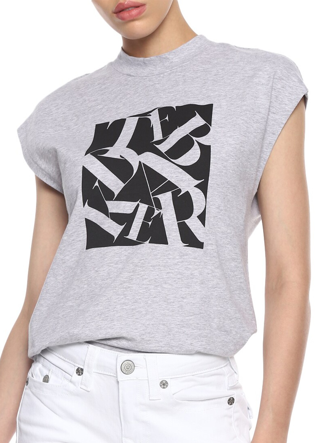 

Ted Baker Grey Extended Sleeves Regular Top