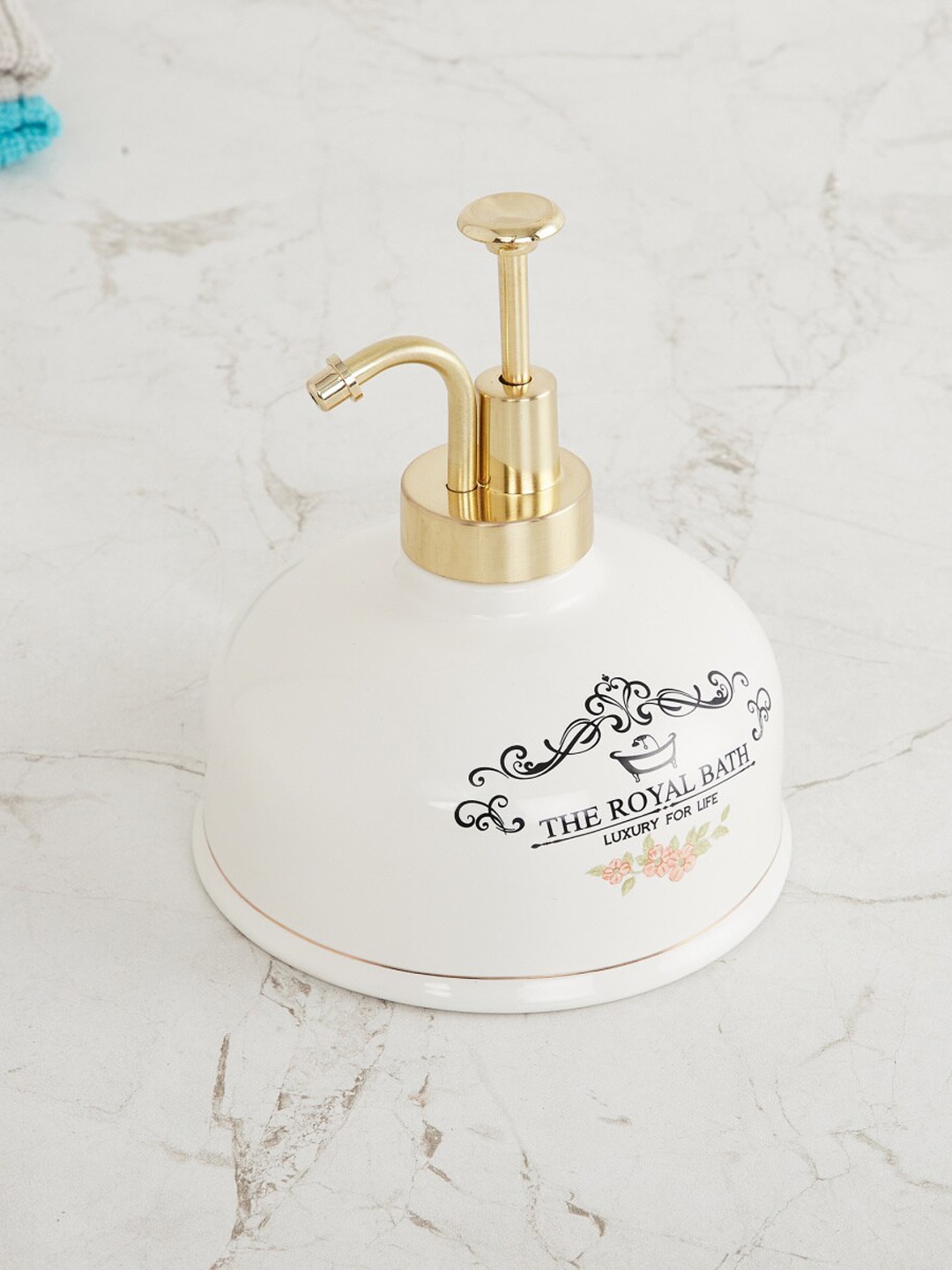

Home Centre White Ceramic Soap Dispenser