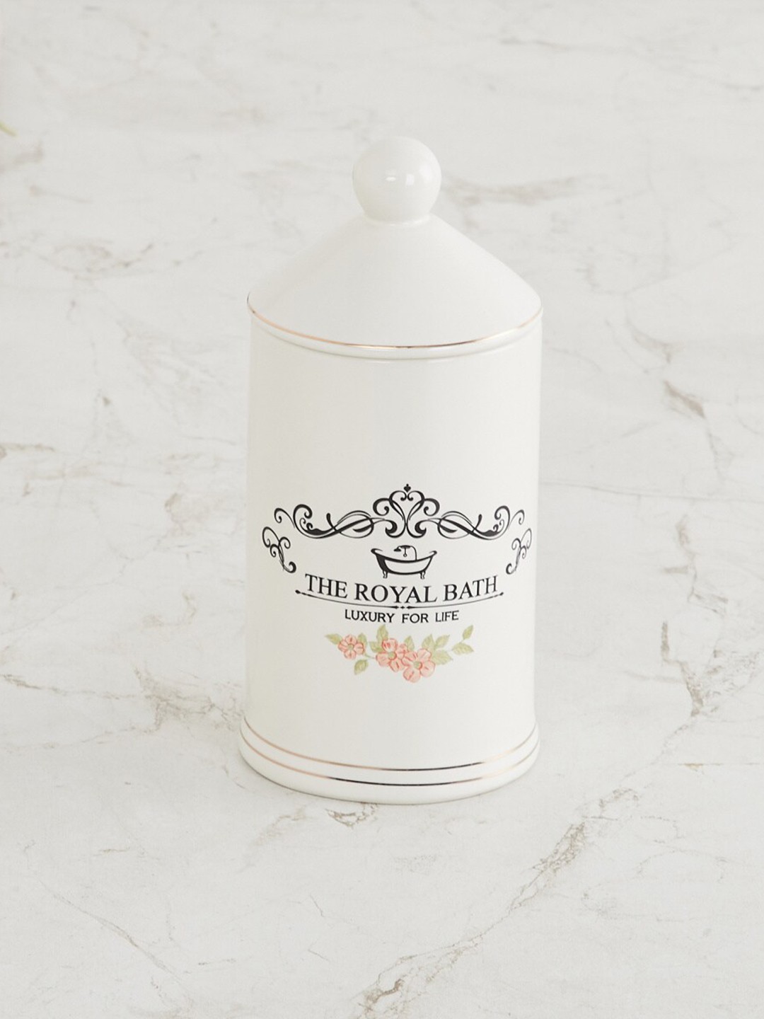 

Home Centre White Cotton Box Ceramic with Lid