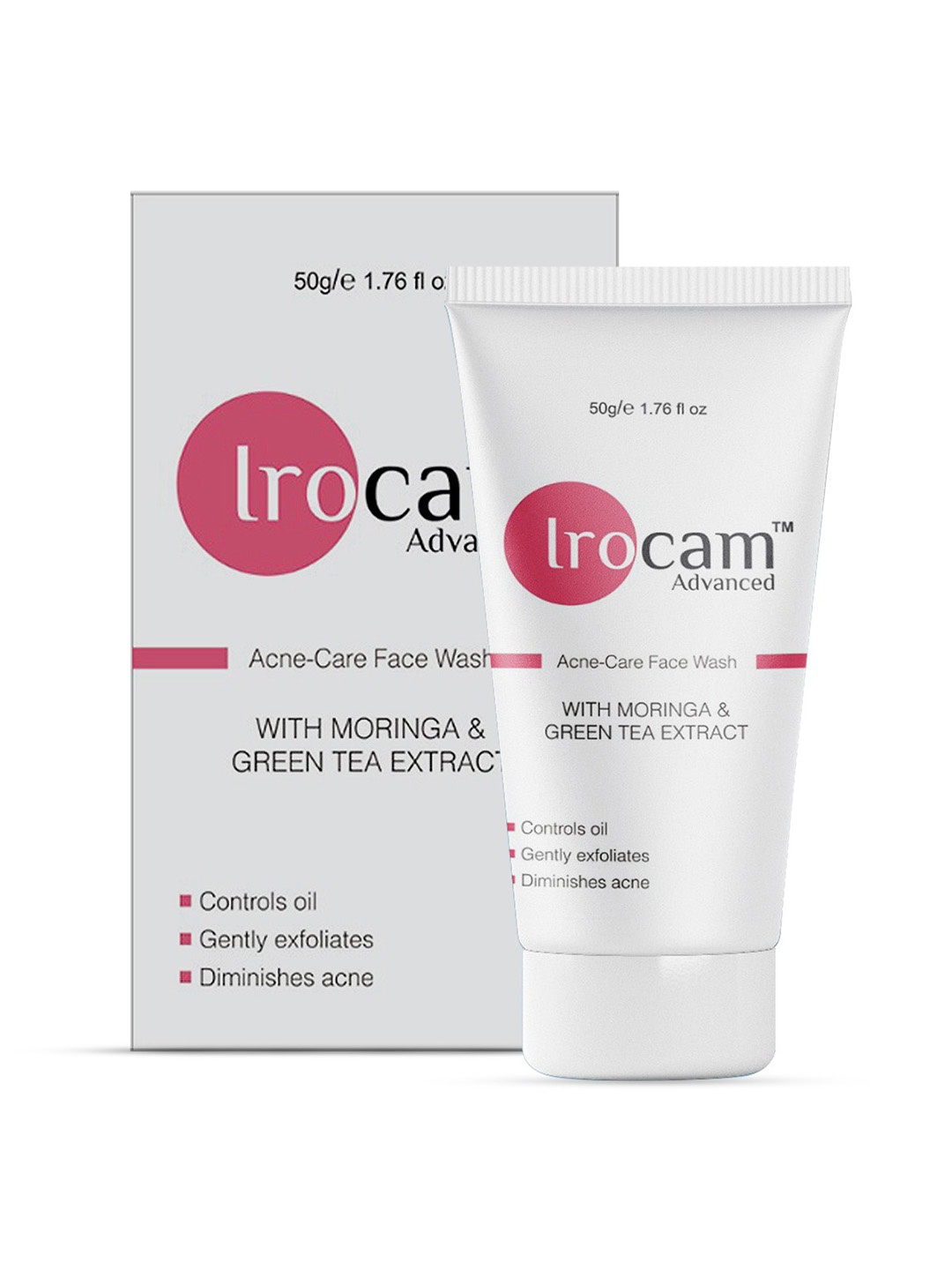 

IROCAM Unisex Green Tea & Vit-E Oil Control Advanced Anti-Acne Facewash 50g, Red