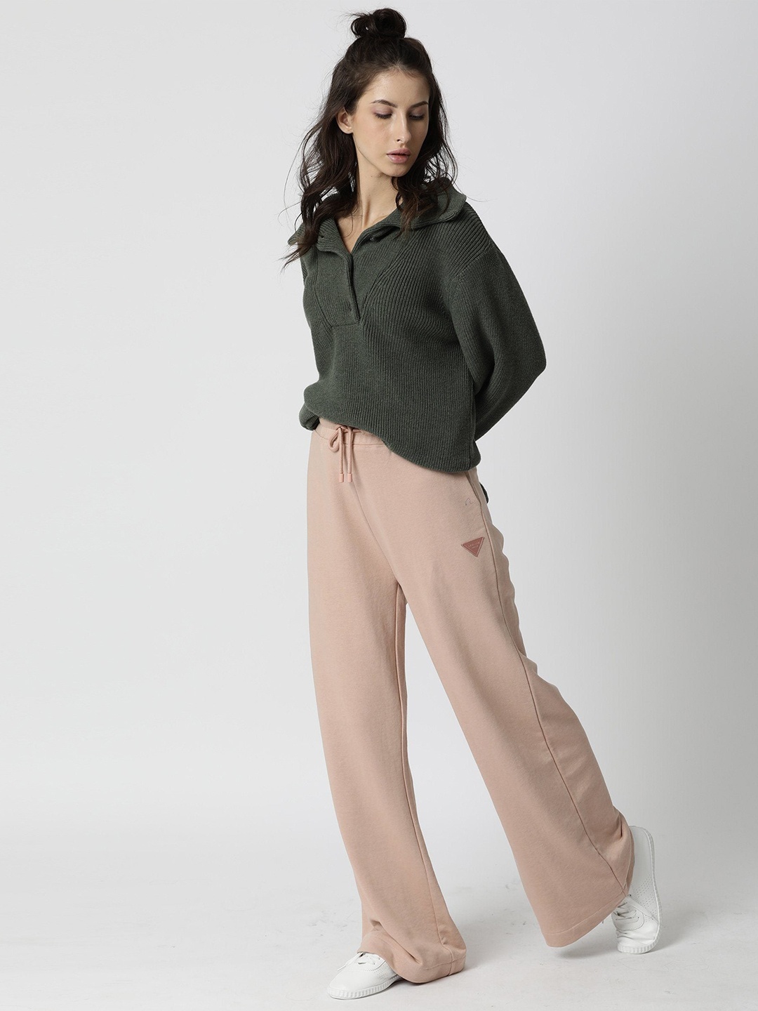 

RAREISM Women Peach-Coloured Solid Track Pants