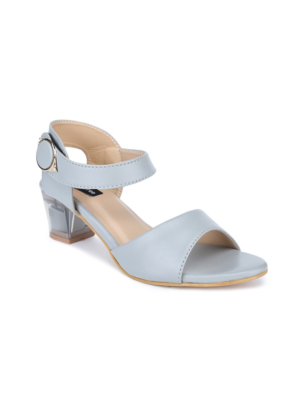 

Walkfree Grey Block Sandals with Buckles