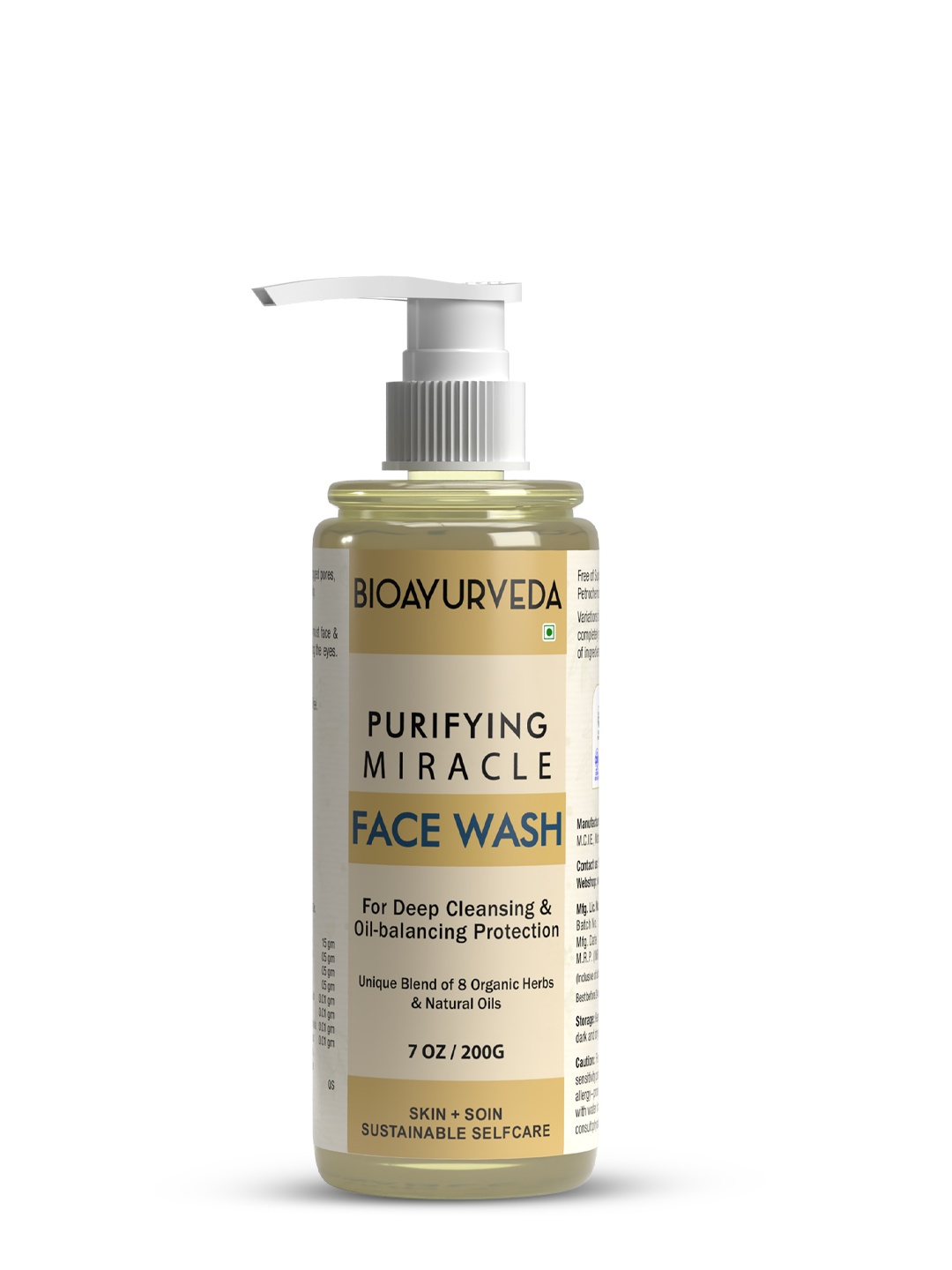 

BIOAYURVEDA Cream-Coloured Purifying Miracle Face Wash 200g