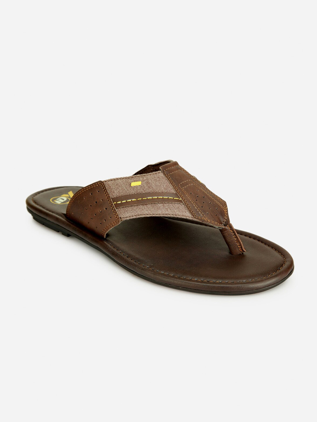 

ID Men Brown Solid Comfort Sandals