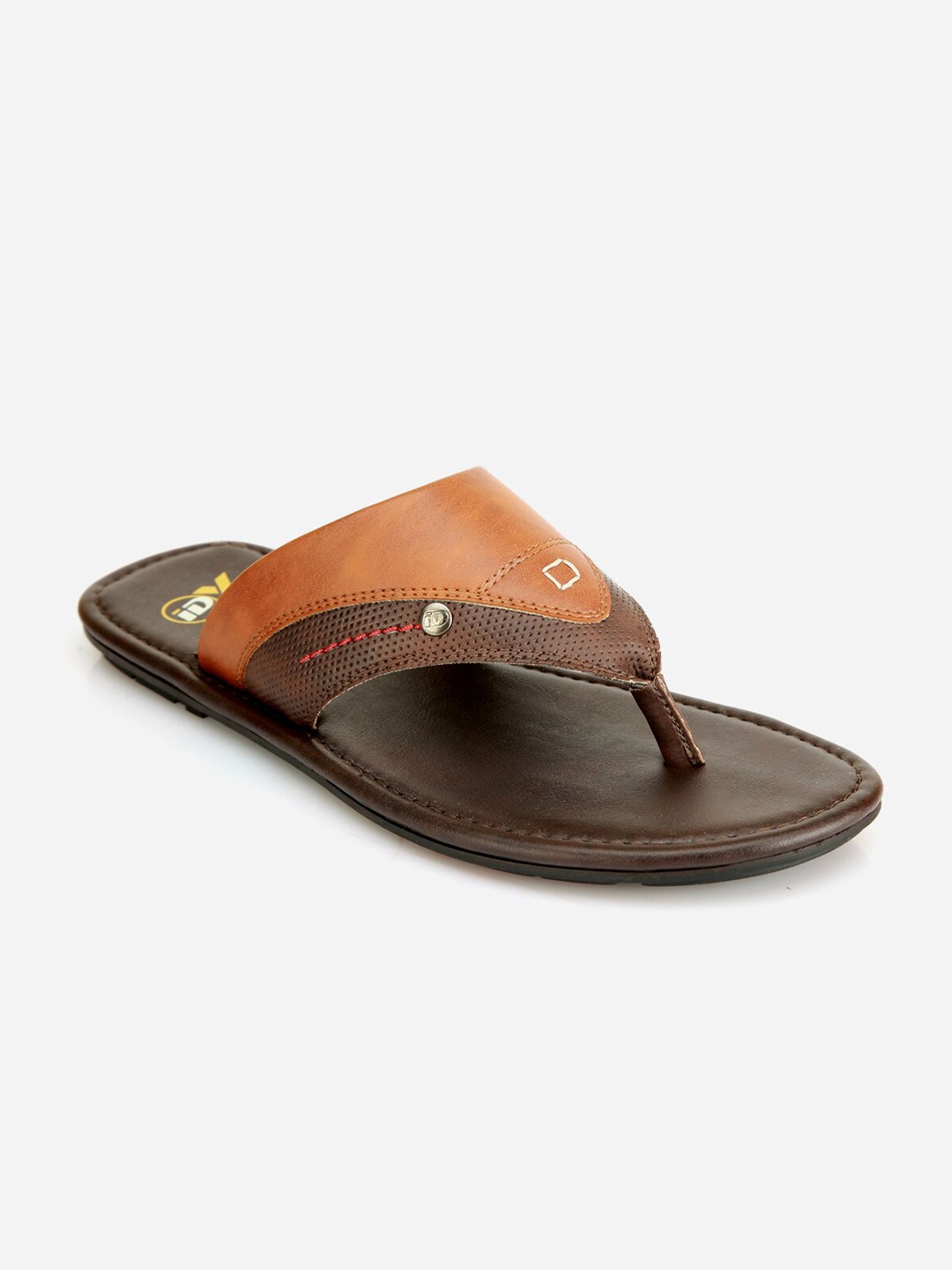 

ID Men Brown Solid Comfort Sandals, Tan