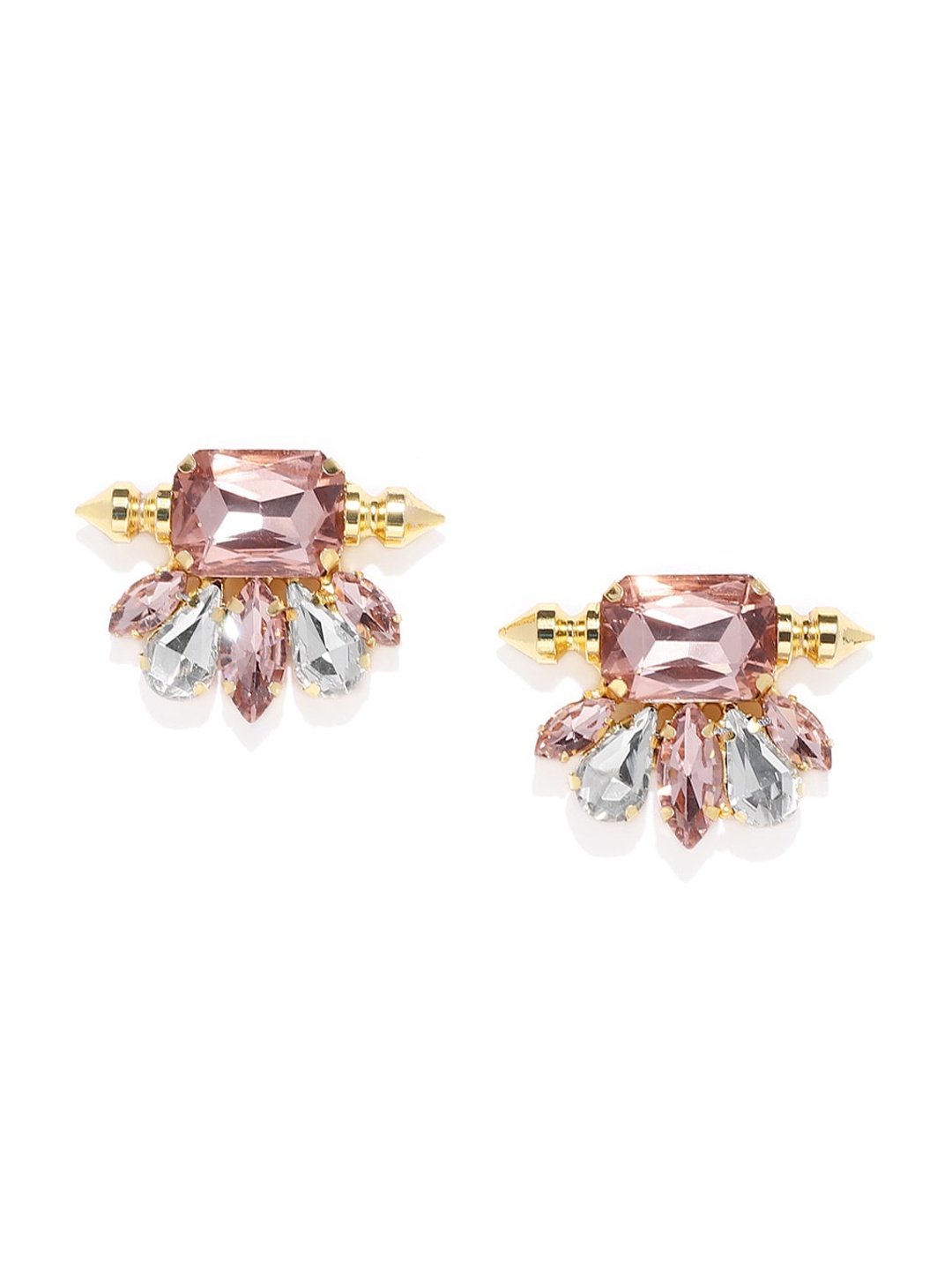 

ASMITTA JEWELLERY Pink Contemporary Studs Earrings