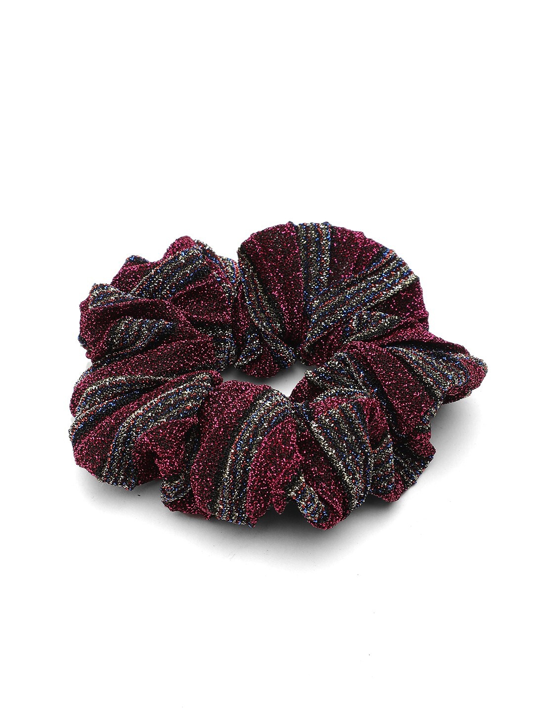 

Knotty Tail Women Magenta Shimmer Scrunchie, Metallic