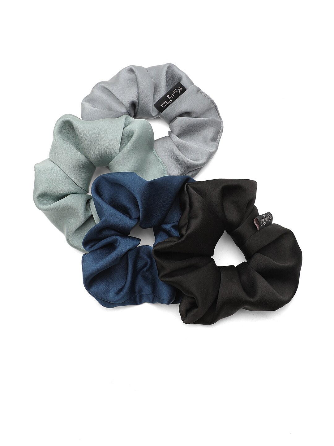 

Knotty Tail Women Grey & Black Set of 4 Ponytail Holders