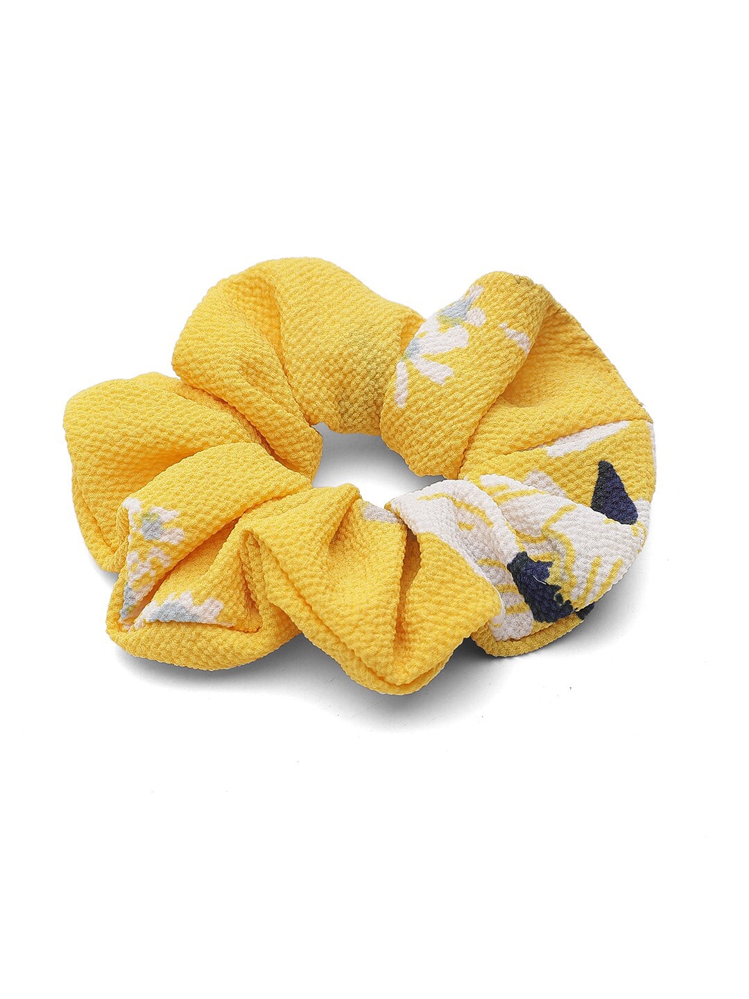 

Knotty Tail Women Yellow & White Lycra Printed Scrunchie