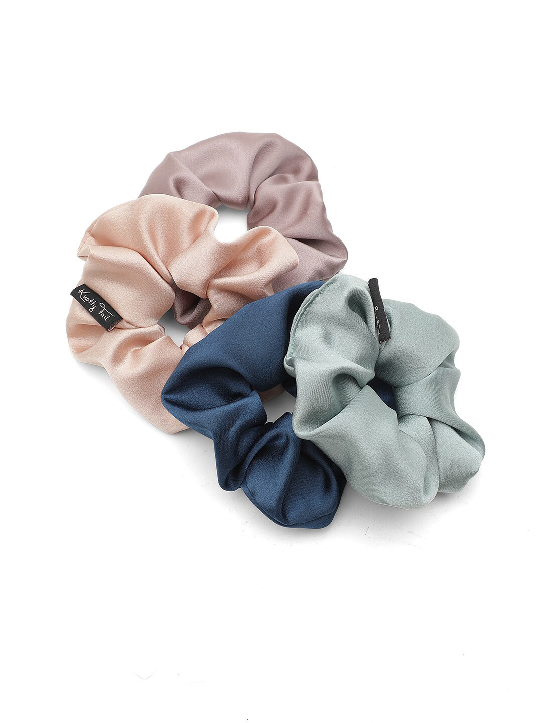 

Knotty Tail Women Peach-Coloured & Sea Green Set of 4 Ponytail Holders