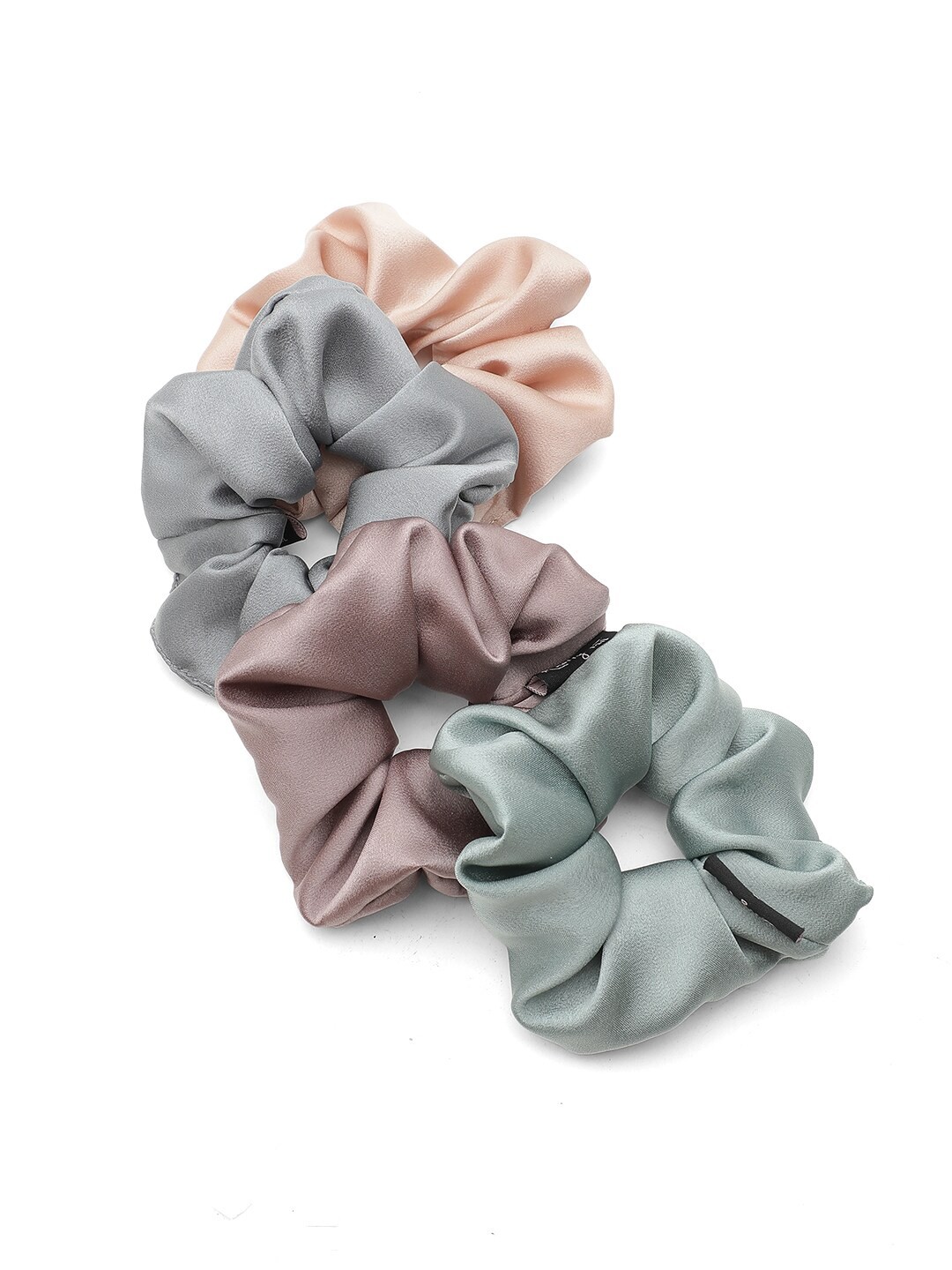 

Knotty Tail Women Grey & Pink Set of 4 Scrunchies