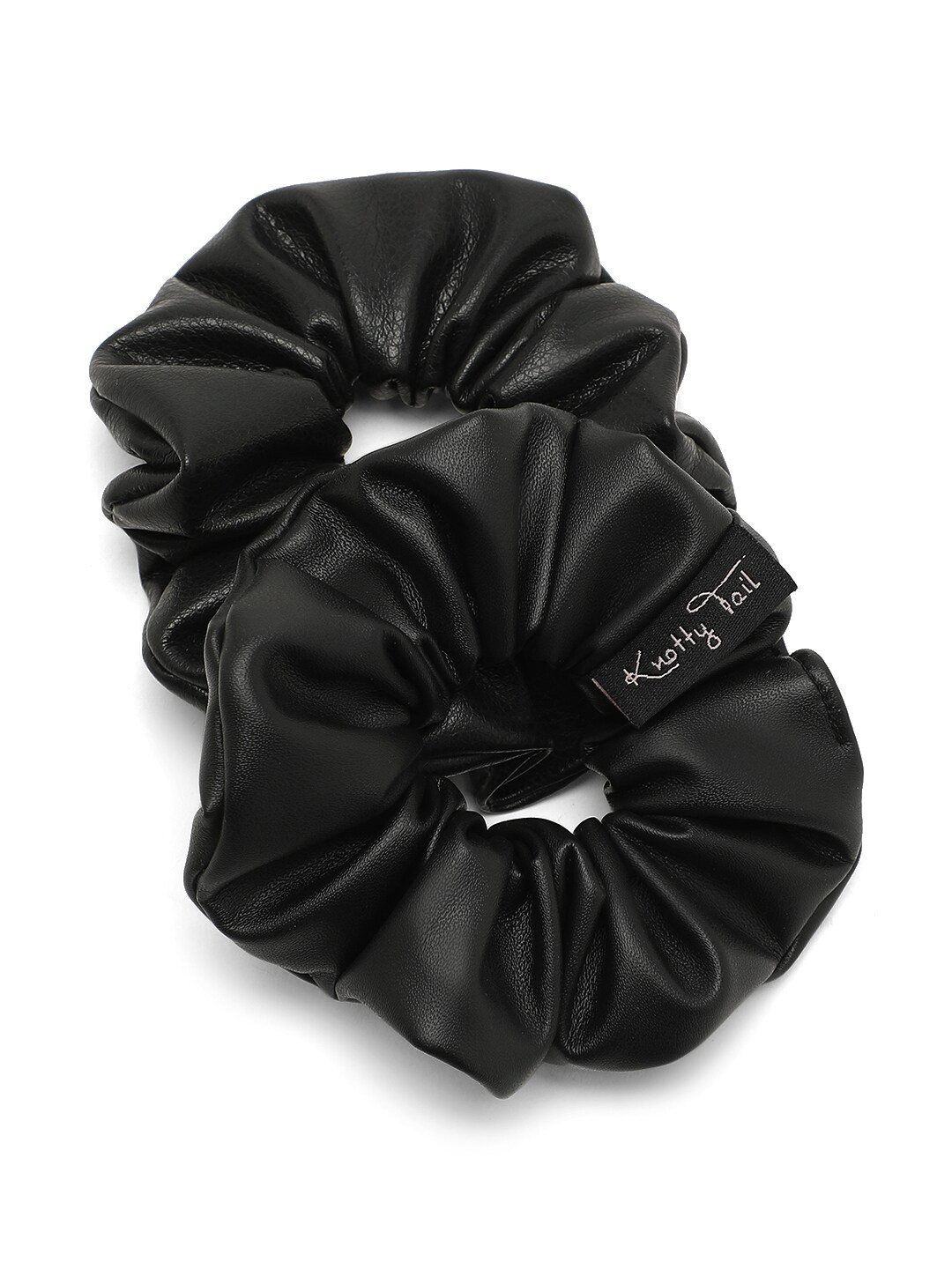 

Knotty Tail Women Black Set of 2 Scrunchies