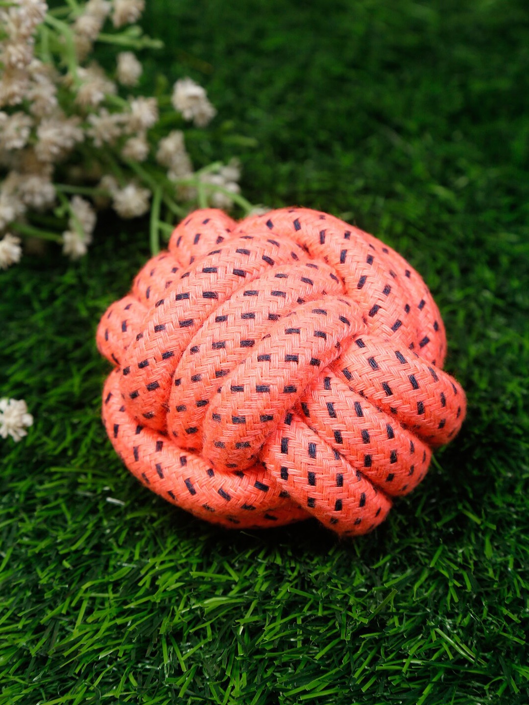

WIGGLE TWIDDLE Pink & Black Textured Rope Dog Toy