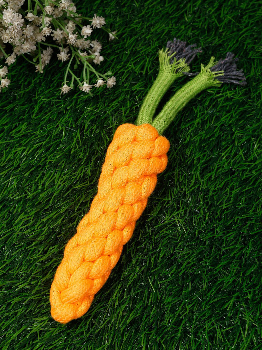 

WIGGLE TWIDDLE Orange & Green Textured Rope Dog Toy
