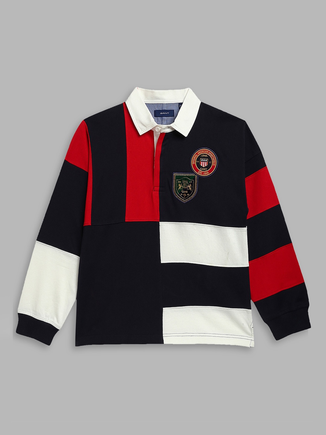 

GANT Boys Navy Blue Colourblocked Sweatshirt