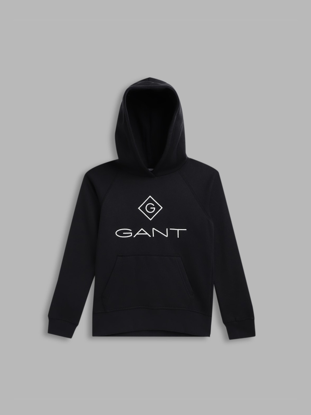 

GANT Boys Black Printed Hooded Sweatshirt